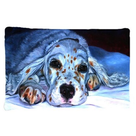 Carolines Treasures 7330PILLOWCASE English Setter Pup Fabric Standard Pillowcase 7330PILLOWCASE